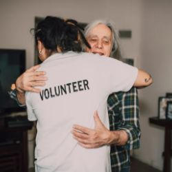volunteer hug